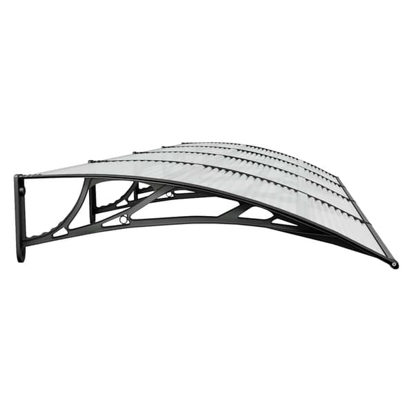 vidaXL dørmarkise sort 350x100 cm polycarbonat