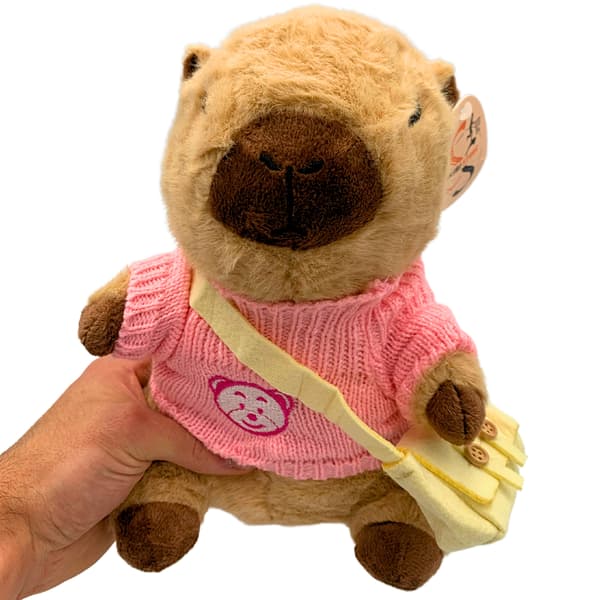 Capybara Plyslegetøjstrøje med pose Plyslegetøj 25 cm