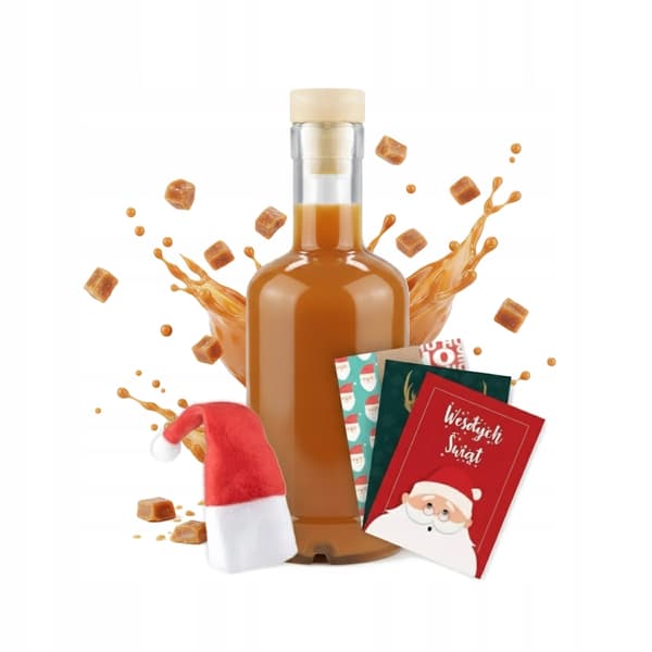 5x Glasflaskor för present TADEK 250ml ETIKETT JULEMOTTA Likör