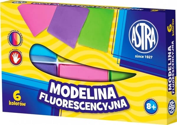 Fluorescerende modellervoks til børn, 6 farver