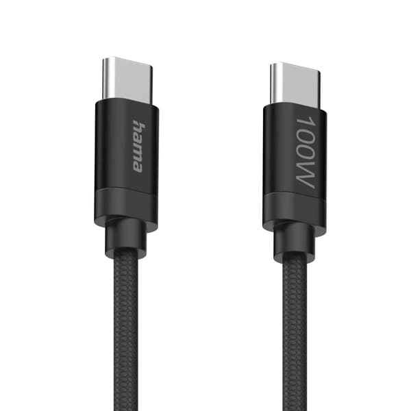 HAMA USB-C -kaapeli - 100W 1,5 m musta