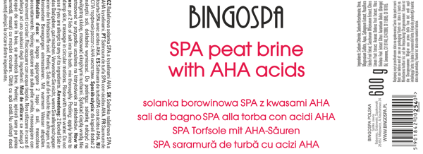SPA tørvelage med AHA-syrer BINGOSPA