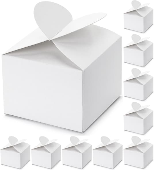Takkeæsker til gæster, hjerter, 10 stk.
