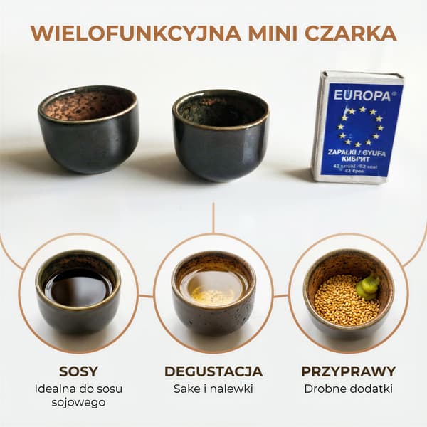 KERAMISK TESKÅL Ø 5 CM LILLE SAUCESKÅL TIL SERVERING 30 ml