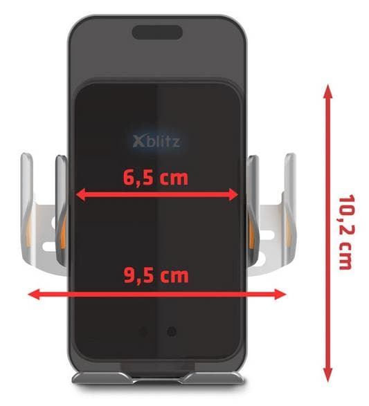 XBLITZ FX4 Elegance Langaton Lataava Autoteline Musta ja Hopea