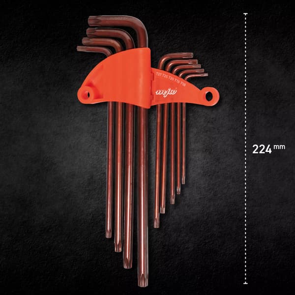 MJW Pitkä TORX-kuusioavainsarja reiällä