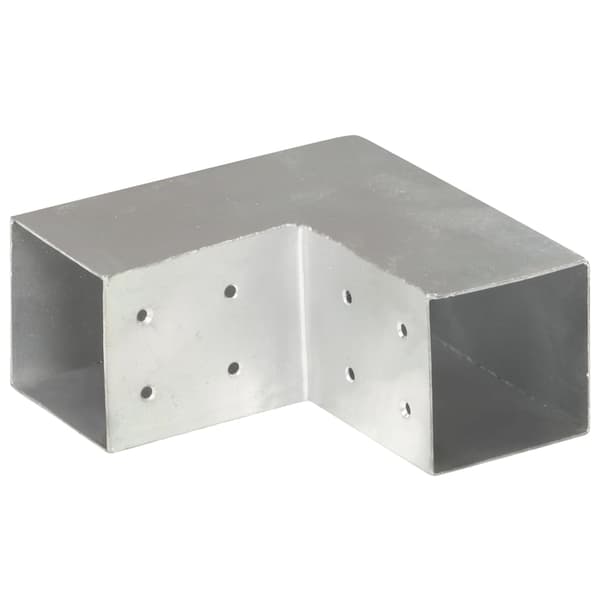 vidaXL L-formade kopplingar, 4 st, galvaniserad metall, 81x81 mm