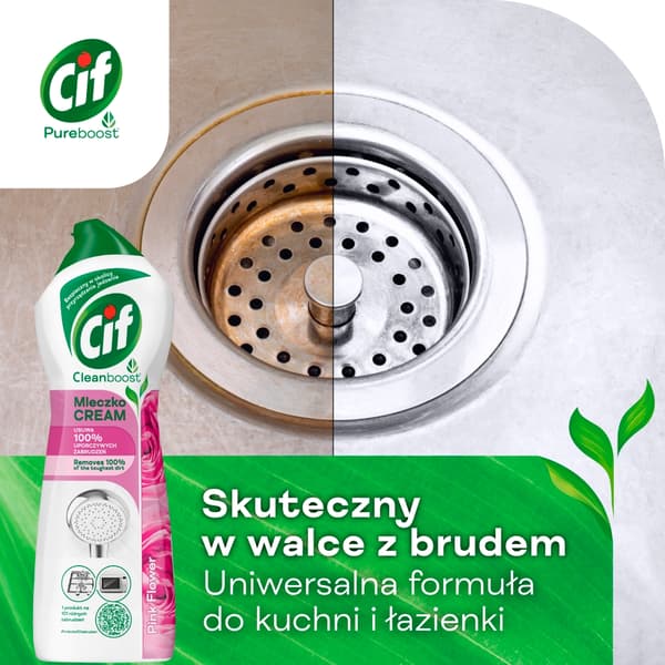 809828 CIF Mælk Lyserød 650ml