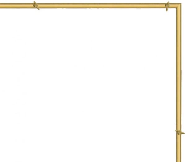 STÅNGGRINDSRAM METALL GUL 210X210CM