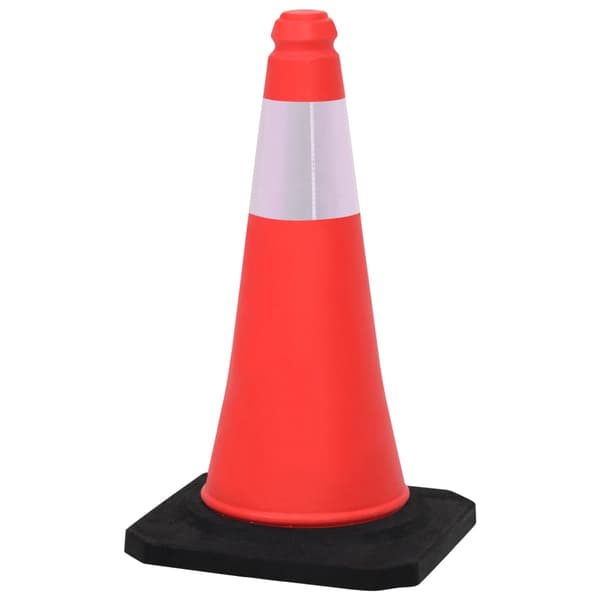 vidaXL Reflekterande trafikkoner, 10 st, tunga baser, 50 cm