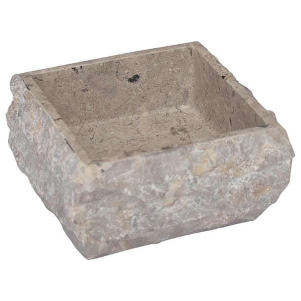 vidaXL Handfat, grått, 30x30x13 cm, marmor