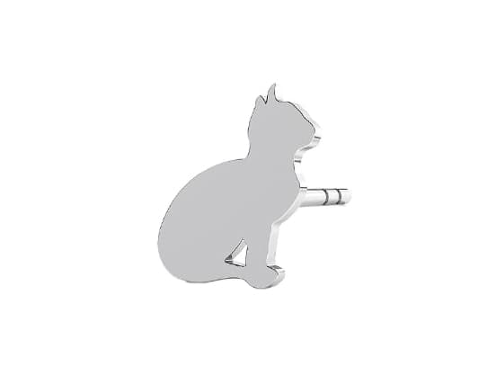 Sølv Kat Øreringe Små Dame Øreringe Killing Kat Sølv