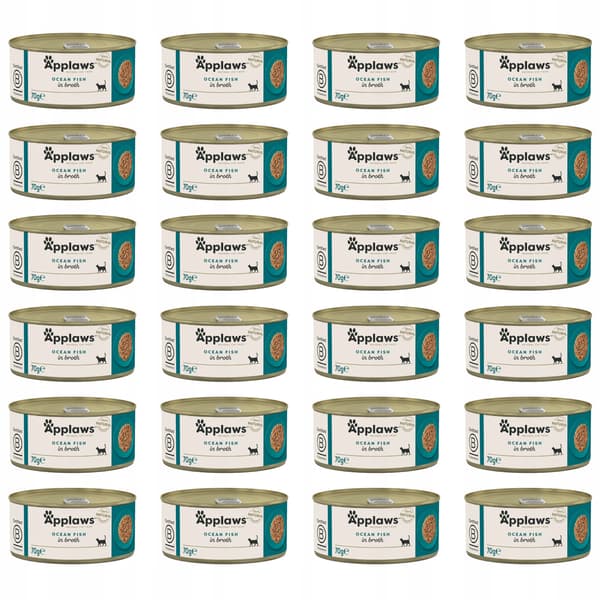 Applaws havfisk i bouillon vådfoder til katte 24x70g