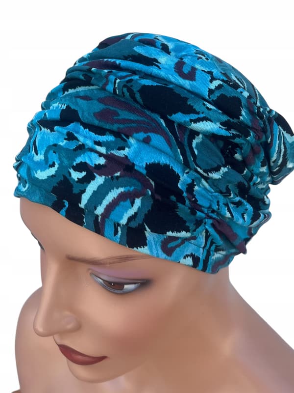 Sabina damturban x-40 hatt med viskosfoder efter kemisk behandling, draperad