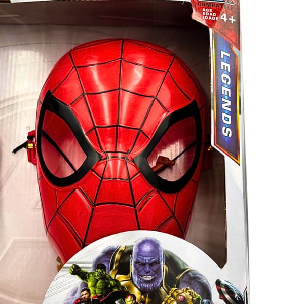 Spiderman-figur sett med mask leksak för barn Marvel + 3D-mask