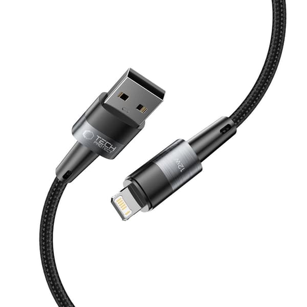 TECH-PROTECT ULTRABOOST LIGHTNING-KABEL 12W/2.4A 100CM GRÅ
