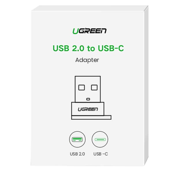 UGREEN US280 USB-C till USB-A 2.0-adapter (svart)
