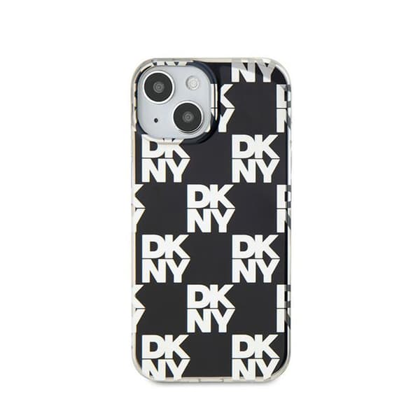 DKNY IML Checkered Mono Pattern - Skal till iPhone 15 / 14 / 13 (Svart)