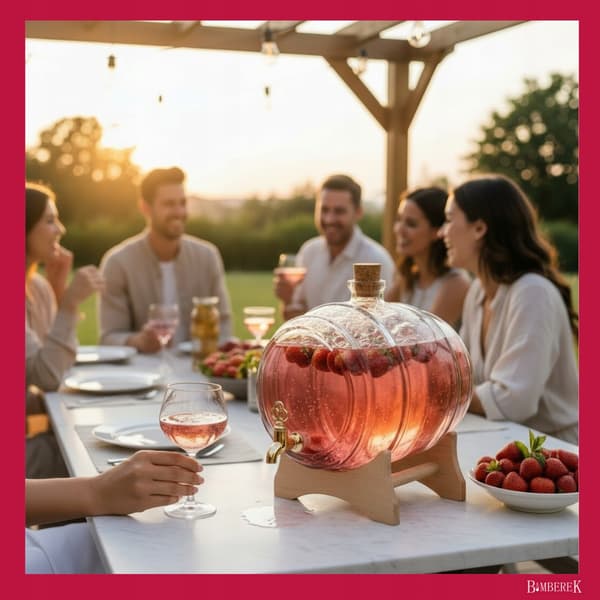 Glasfat 2L askfat bröllop hembränt present alkohol vatten juice