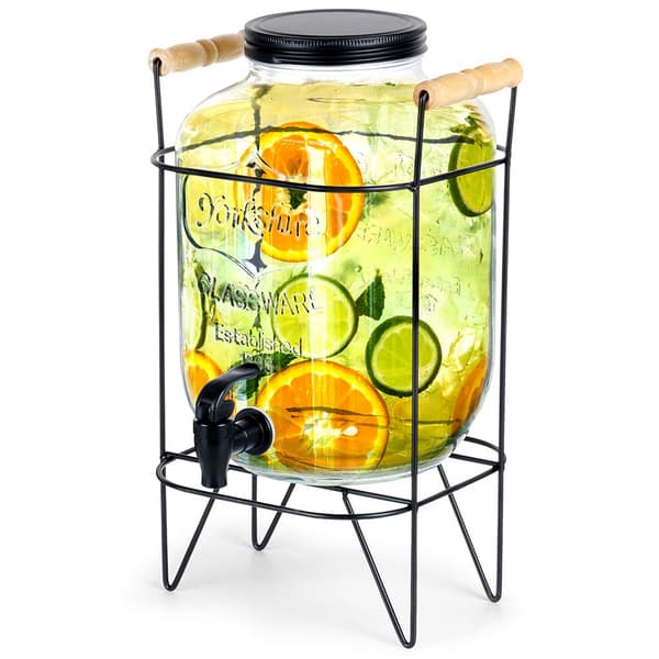 Drikkebeholder med hane og sort stativ 5,5 l