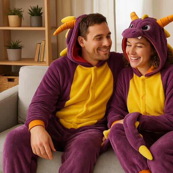Kigurumi-pyjamas Spyro-kostym M: 155-165 cm