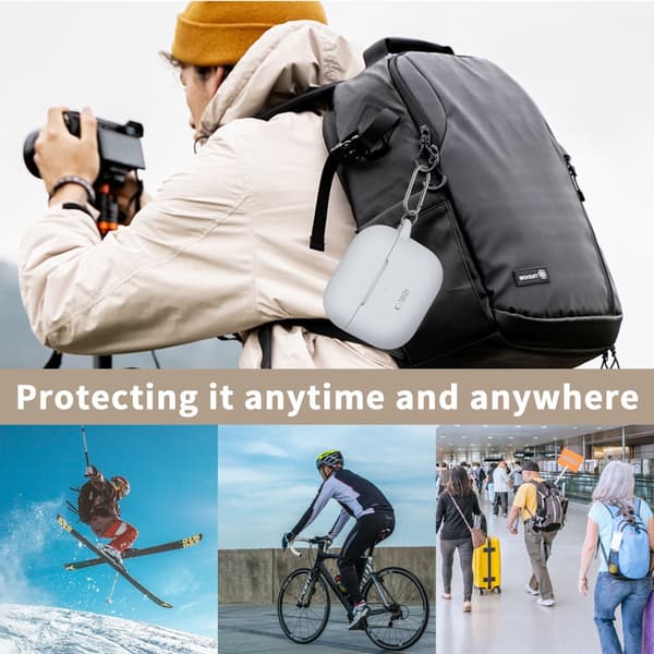 TECH-PROTECT SILIKONEKRAGE TIL APPLE AIRPODS 3 LAVENDEL