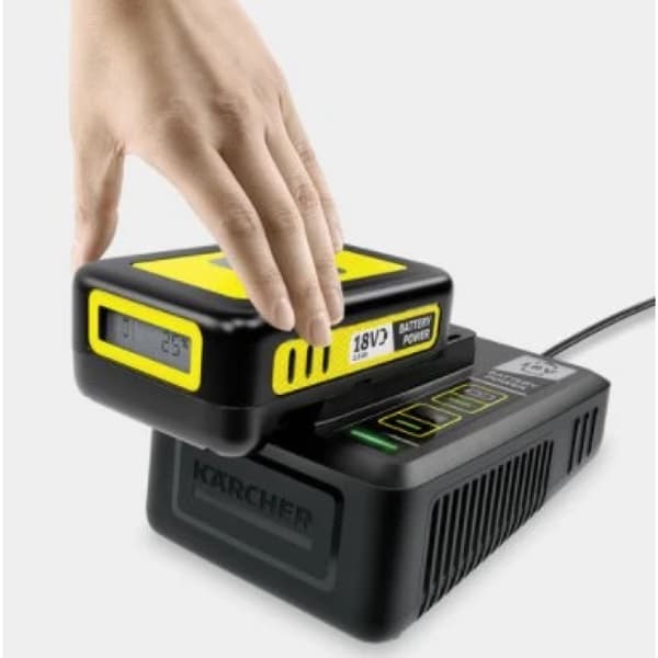 Kärcher 18V 2,5Ah oplader og batterisæt, gul