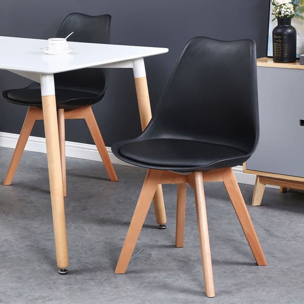 Moderne Nantes DSW stol, sort
