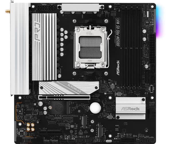 ASRock B850M Pro RS WiFi bundkort