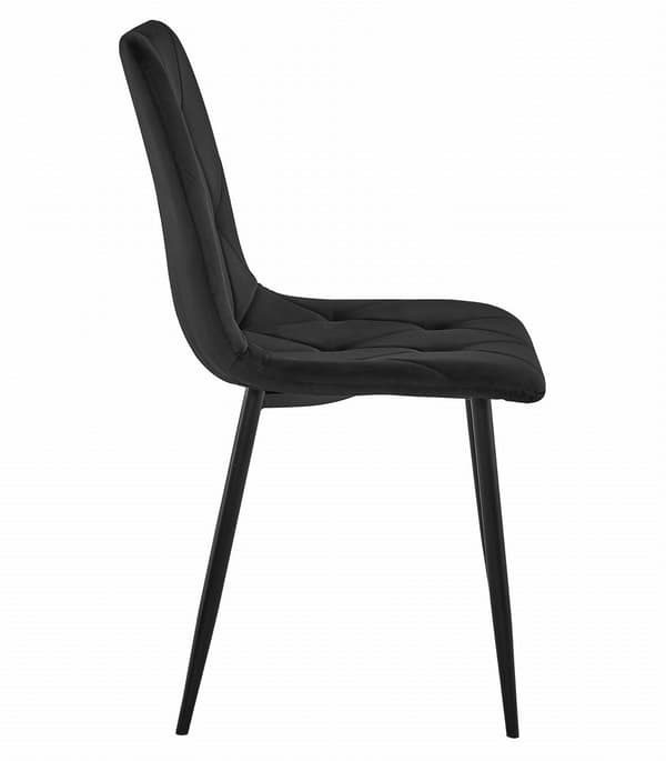 Sæt med NP 120x80 Craft Black bord + 4 LIBRA sorte stole