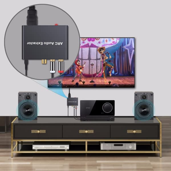 Ekstraktor Audio konverter HDMI til Toslink \ Koaksial \ Cinch \ Jack