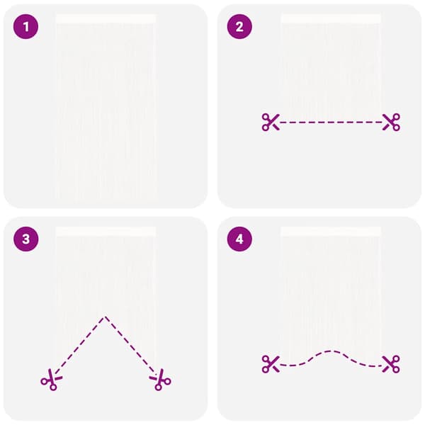 vidaXL Snörgardiner, 2-pack, 140 x 250 cm, Vit