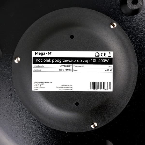 Mega-M eluppvärmbar soppsgryta 10L 400W