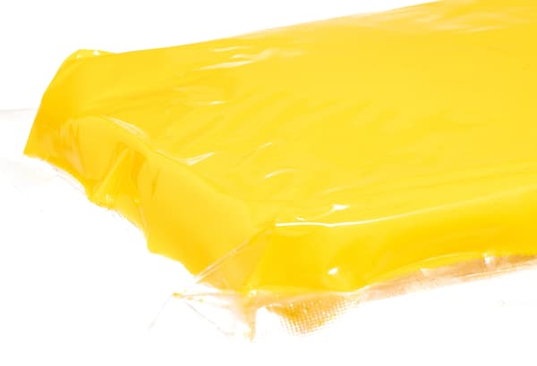 Mörkgul plastglasyr 250g 1-pack.