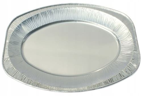 Ovala aluminiumtallrikar, medelstora, 43 cm, 10 st.