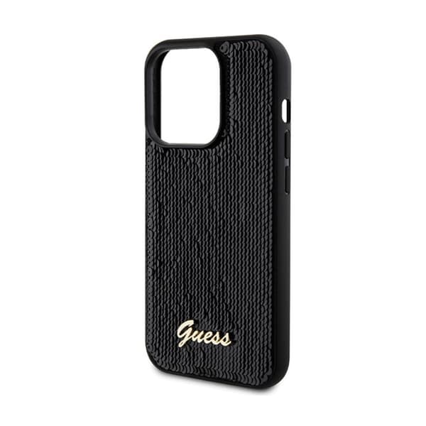 Guess Sequin Script Metal - iPhone 13 Pro Max-skal (svart)