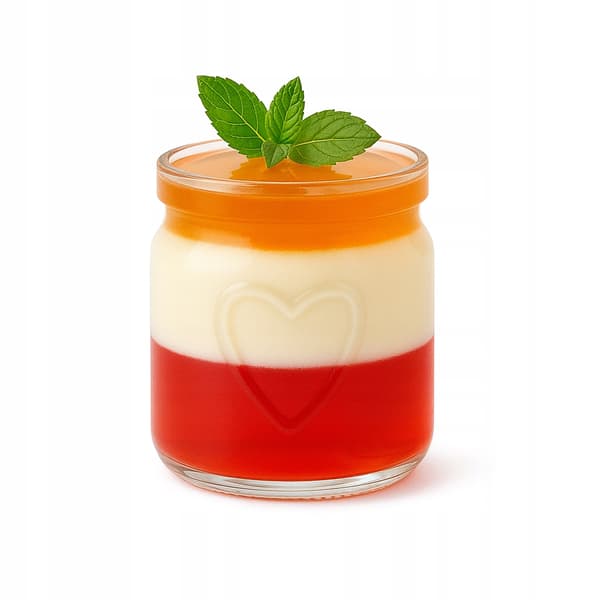 5x dessertbeholdere 150ml hjerteformet glaskrukke til desserter