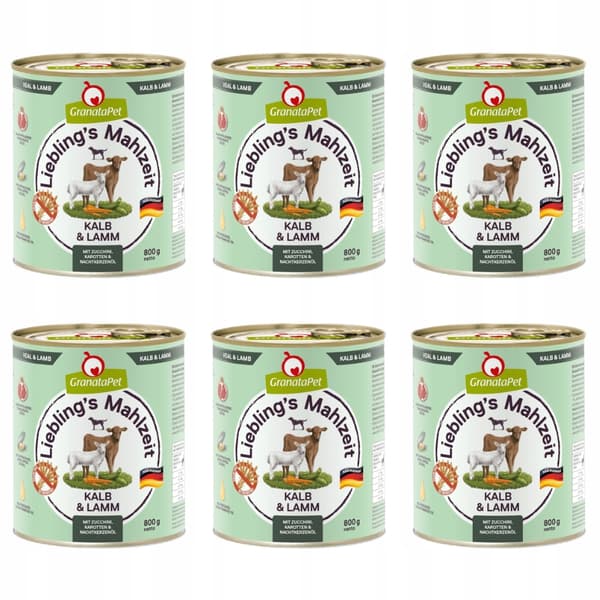 GranataPet Lieblings Mahlzeit våd hundefoder 6 x 800g