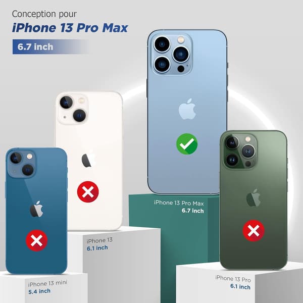 ETUI TIL APPLE IPHONE 13 PRO MAX SORT SILIKONEFORSTYRKET + MAGSAFE A2484