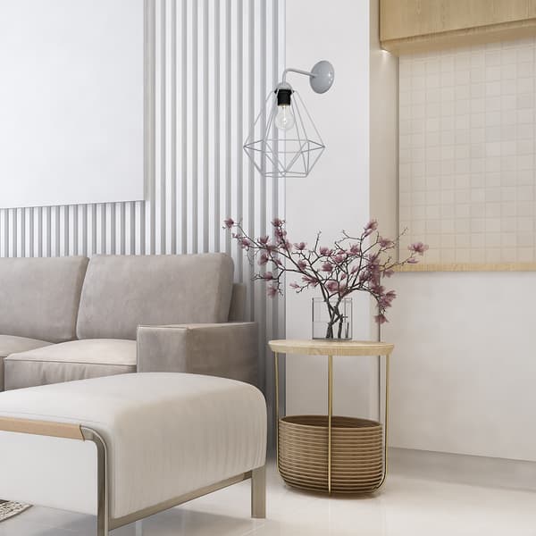 Vägglampa korg 1 E27 grå Milagro MLP7207