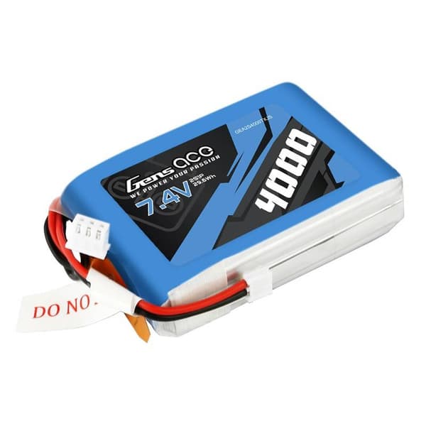 LiPo Gens Ace 4000mAh 7.4V 1C batteri