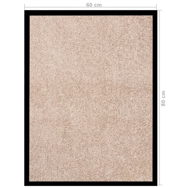 vidaXL dørmåtte, beige, 60x80 cm