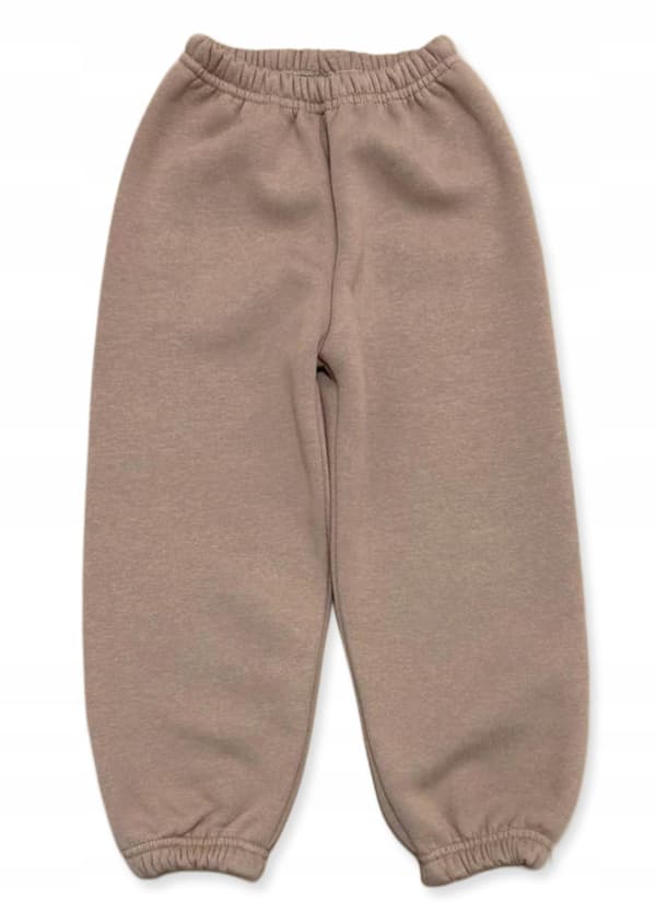 Varme sweatpants med fleece størrelse 164 efterår-vinter cappuccino