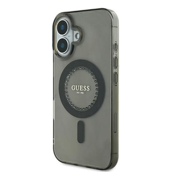 Guess IML Rhinestones MagSafe - iPhone 16 cover (sort)