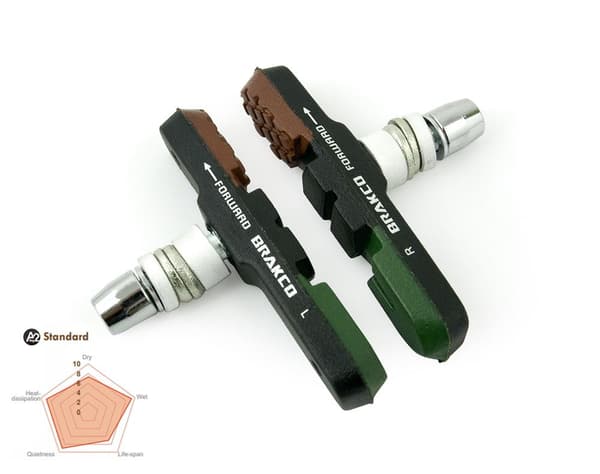 Brakco M-960V V-Brake 3-komponent bremseklodser