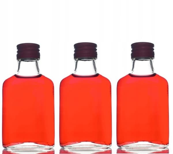 50 flaskor med 100 ml flaskor för likör, vin och vodka