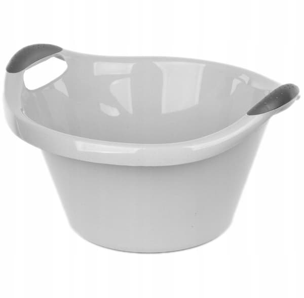 Oval plastskål 10l 41x37cm grå
