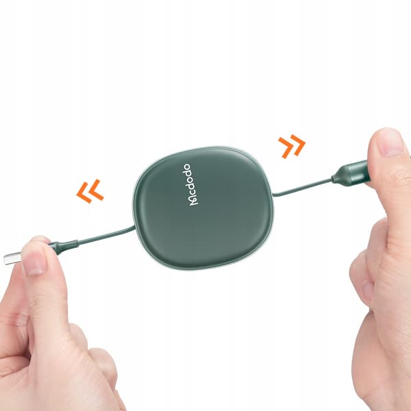Mcdodo Udtrækkeligt Telefonkabel til iPhone / Micro USB / USB-C 3i1 66W Grøn