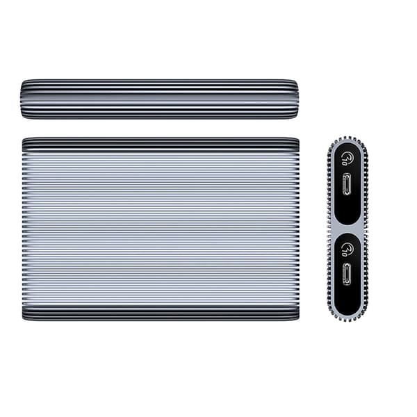 Orico AM2C3-2N Dobbelt diskbås til to M.2 NVME USB-C 3.2 10Gb/s drev - grå
