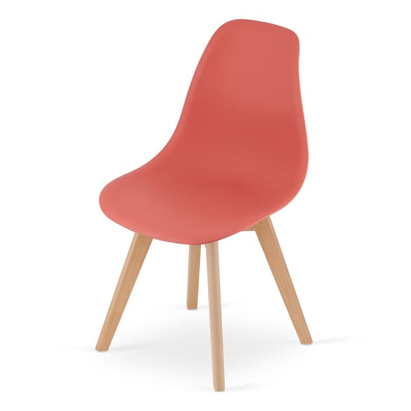 KITO stol vermilion / naturlige ben x 4